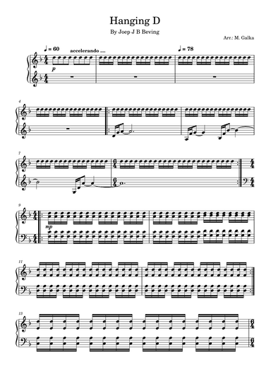 Hanging D (arr. M. Galka)