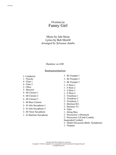 Overture - Funny Girl (arr. Sylvanus Jumbo)