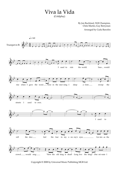 Viva La Vida (arr. Cadu Barcelos)