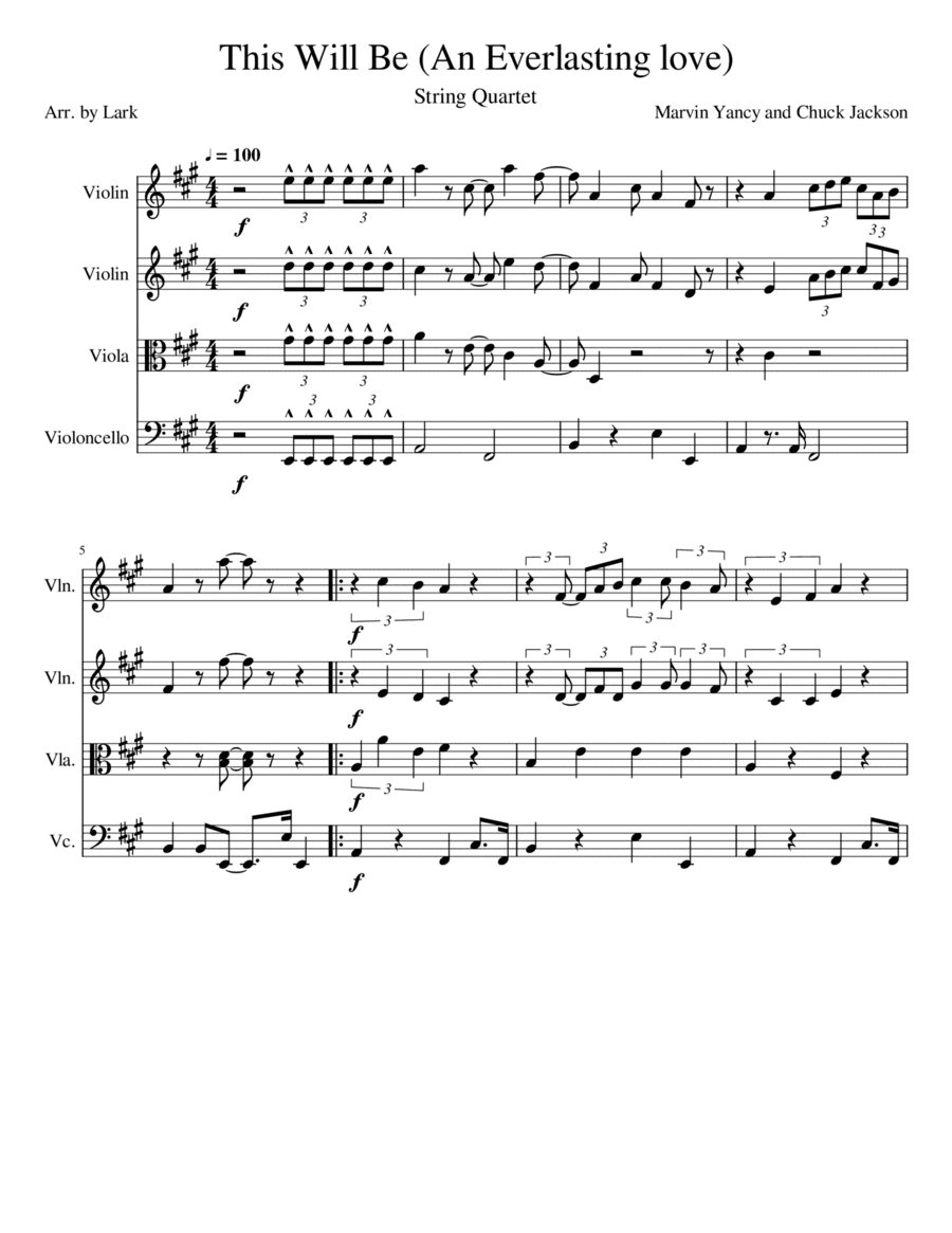 This Will Be (arr. Lark)