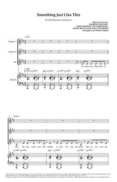 Something Just Like This (arr. Thomas Müller)