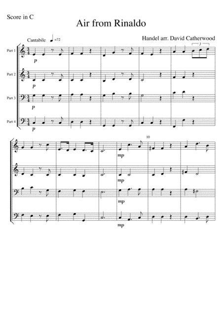 Air from Rinaldo - "Lascia ch'io pianga" (Handel arr. for flexible ensemble by David Catherwood) (arr. David Catherwood)