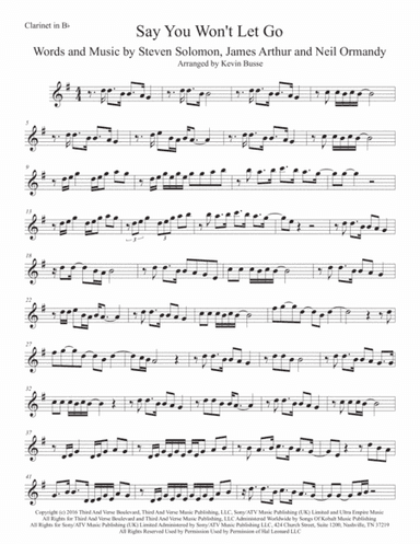 Say You Won't Let Go (arr. Kevin Busse)