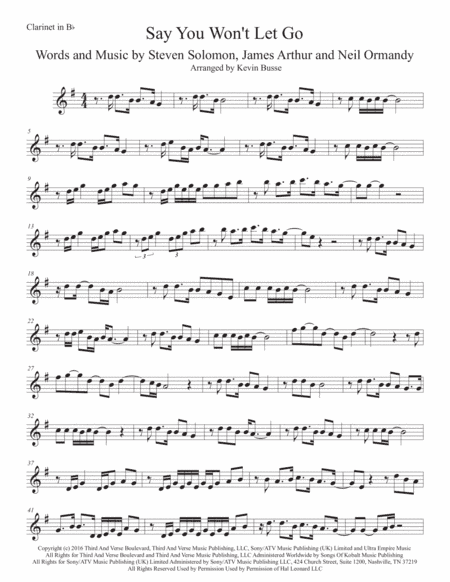 Say You Won't Let Go (arr. Kevin Busse)