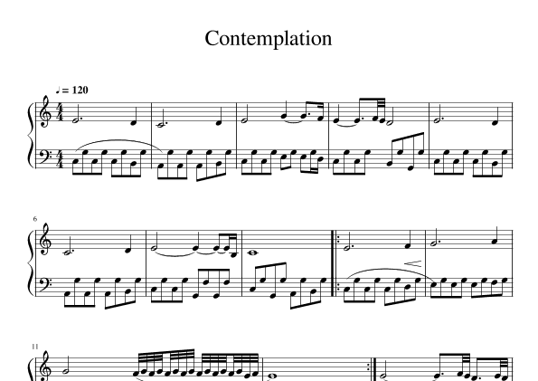 Contemplation (Piano)