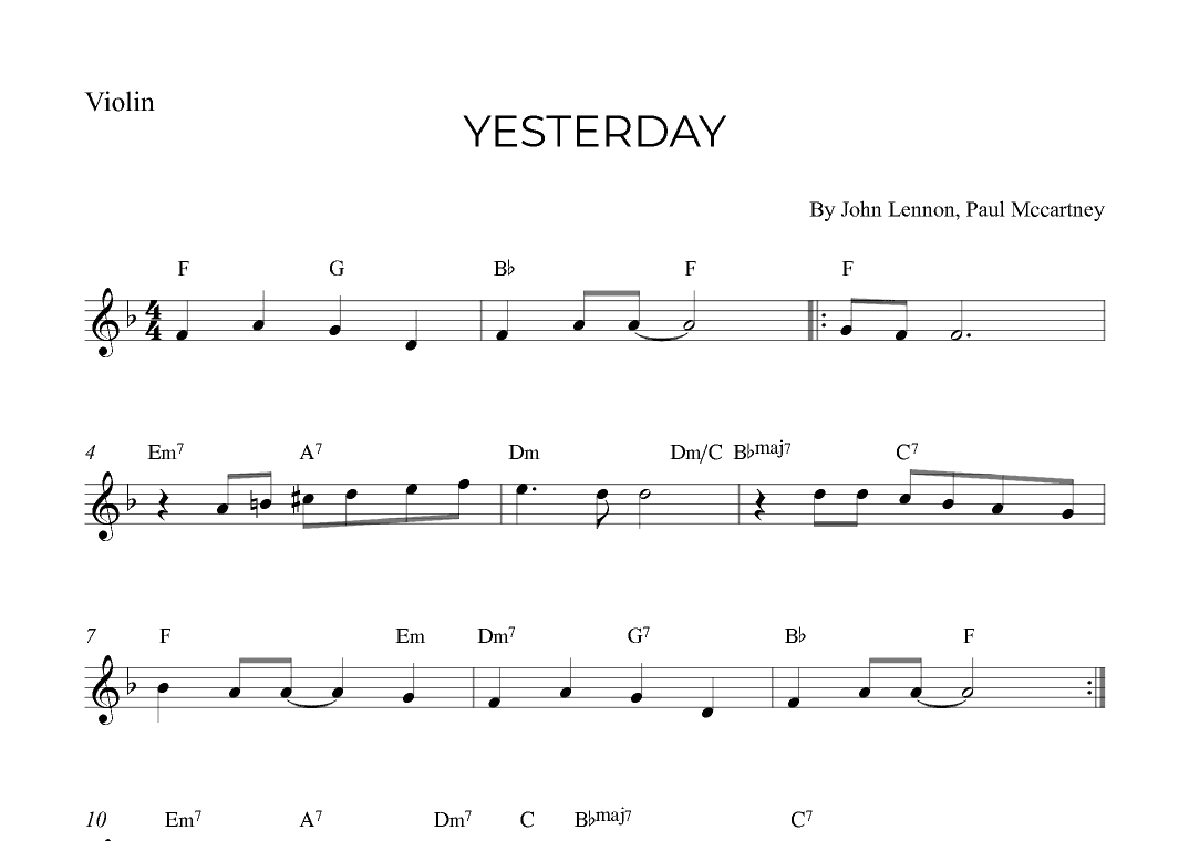 Yesterday (arr. Alex Nunes Rodrigues)