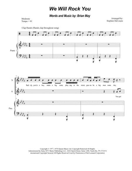 We Will Rock You (arr. Stephen DeCesare)