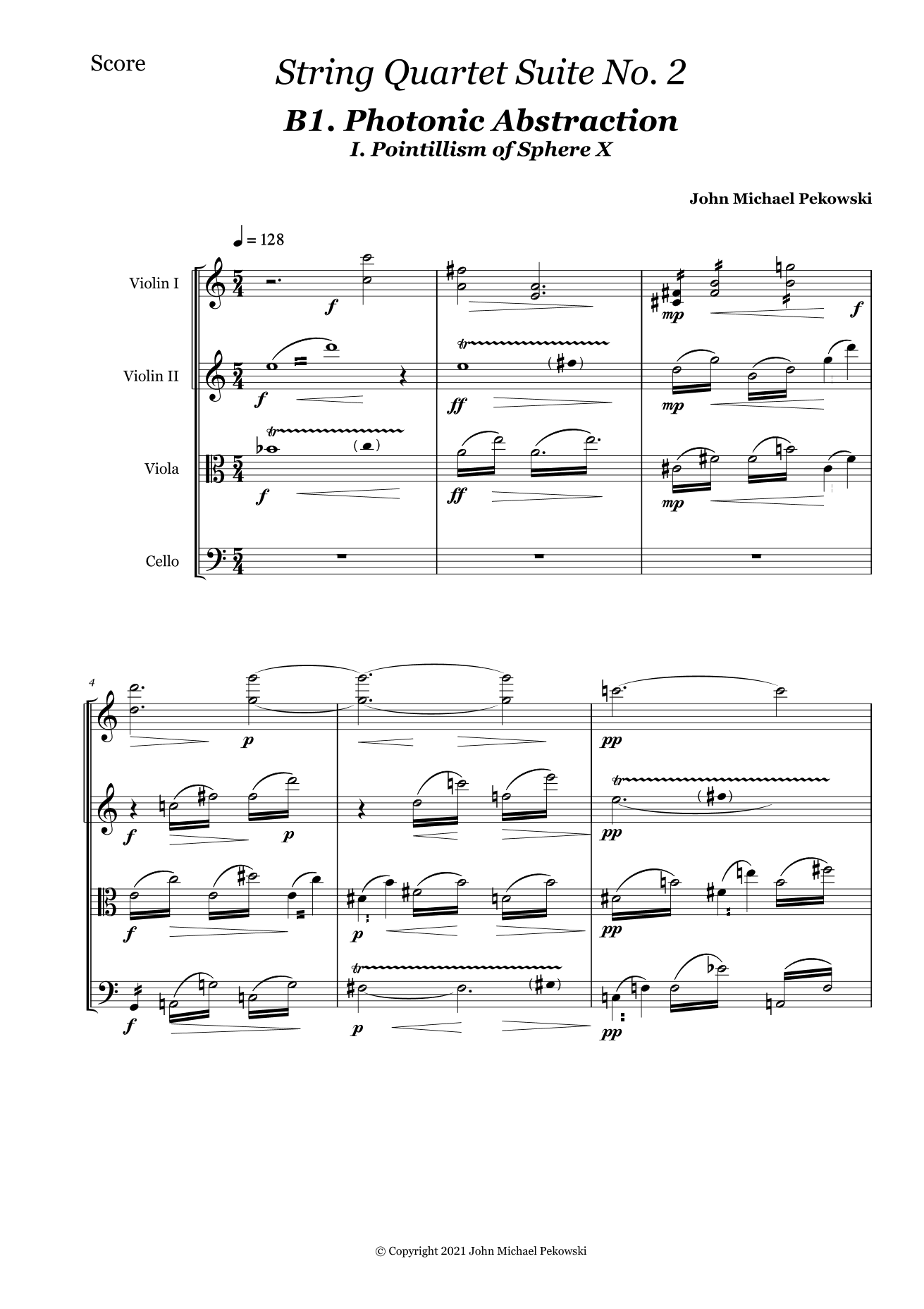 String Quartet Suite No. 2