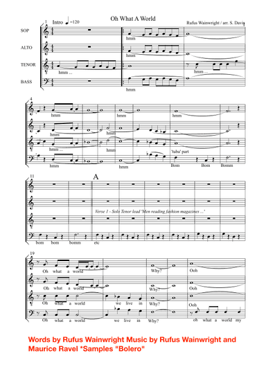 Oh What A World (arr. Stuart Davis)