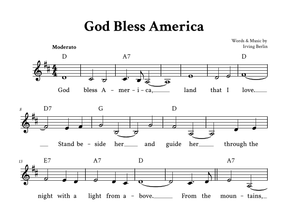 God Bless America ® (arr. Yuri Noronha)