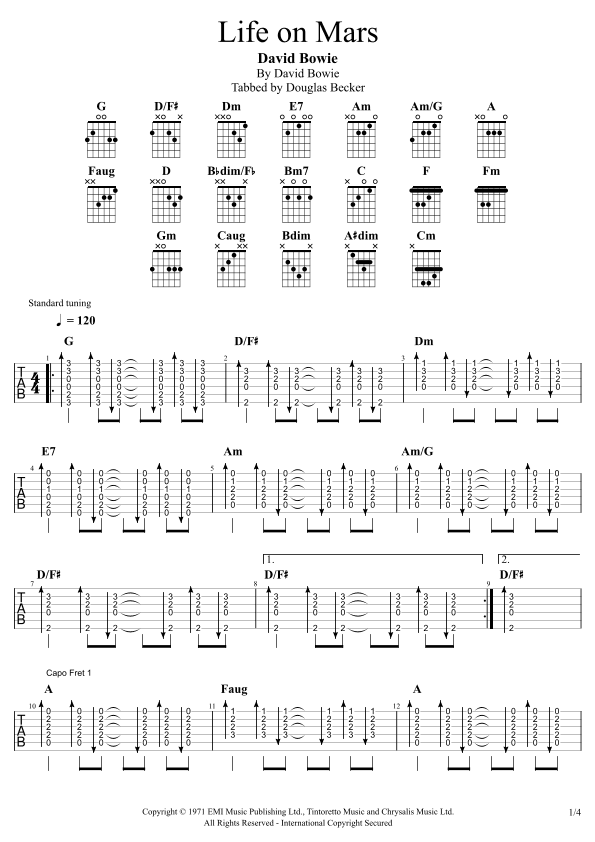 Life On Mars (arr. Douglas Becker)