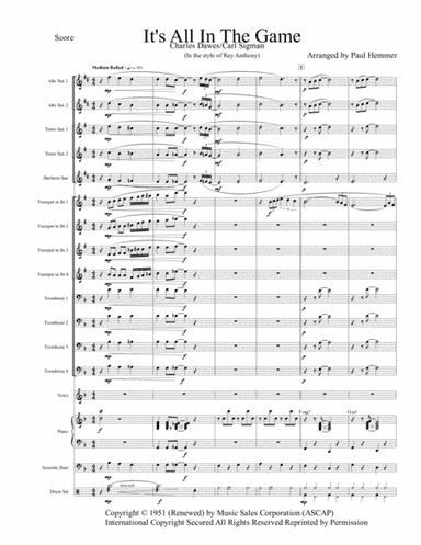 It's All In The Game (arr. Paul Hemmer)