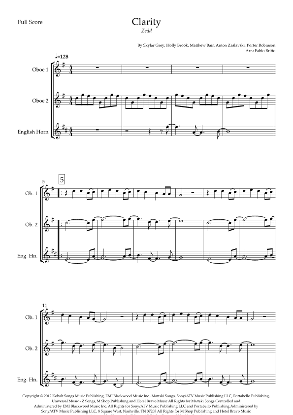 Clarity (arr. Fabio Britto)