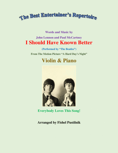 I Should Have Known Better (arr. Fishel Pustilnik)