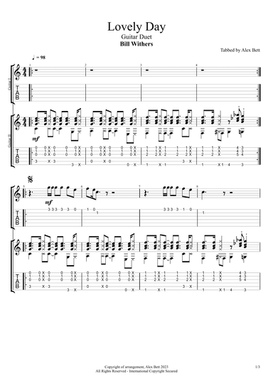 Lovely Day (arr. Alex Bett)