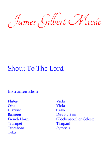 Shout To The Lord (arr. James Gilbert)