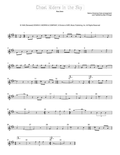(ghost) Riders In The Sky (a Cowboy Legend) (arr. Ben D'Ooge)