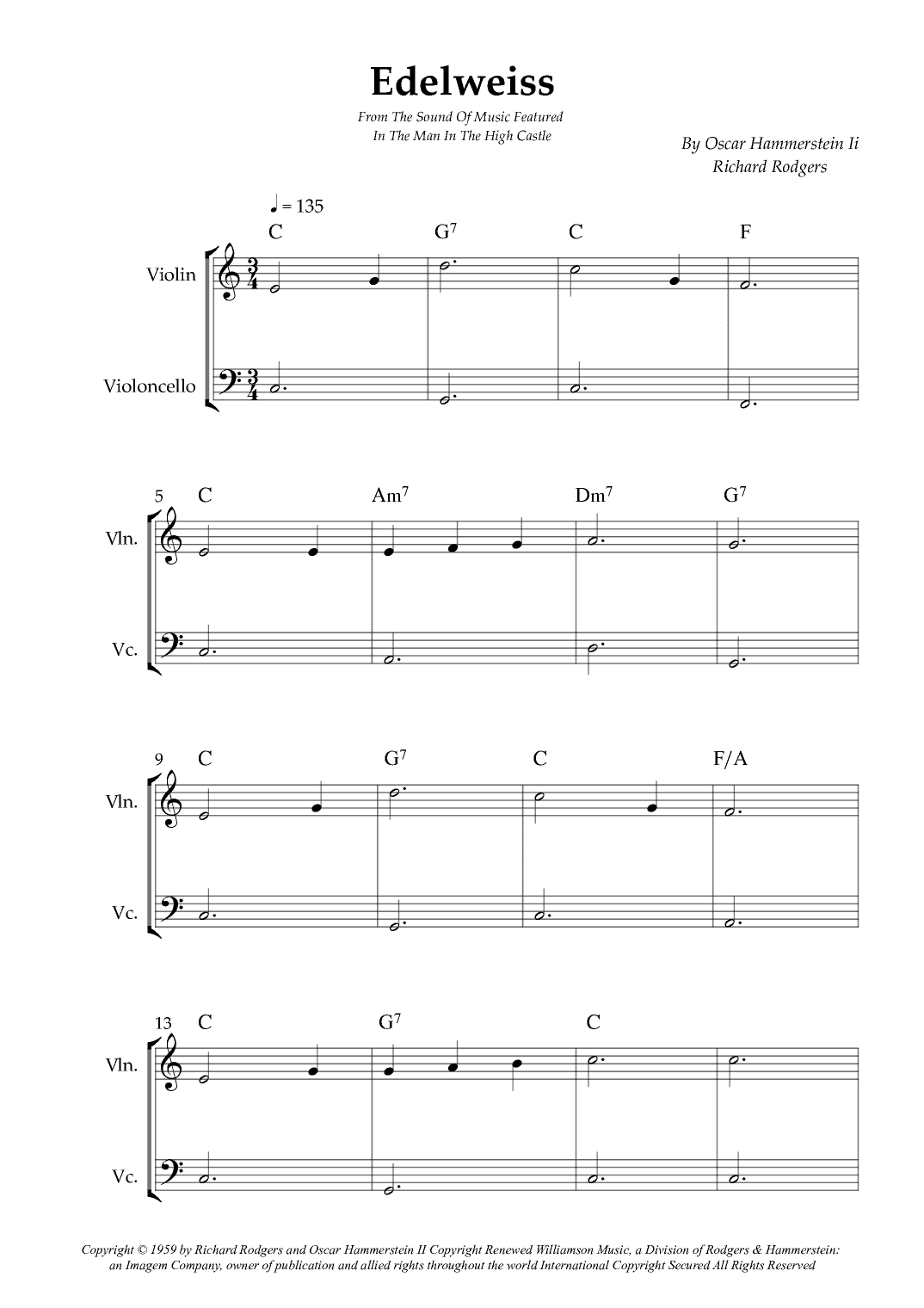 Edelweiss (arr. Wesley S. SIlva)