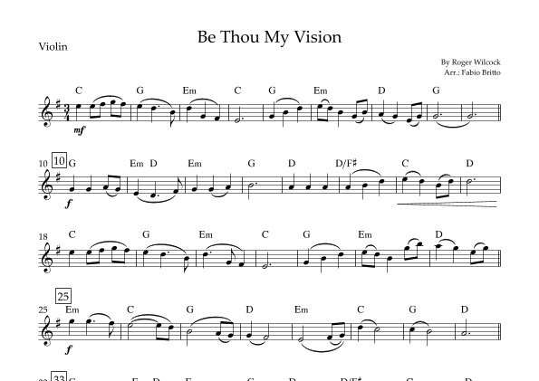 Be Thou My Vision (arr. Fabio Britto)