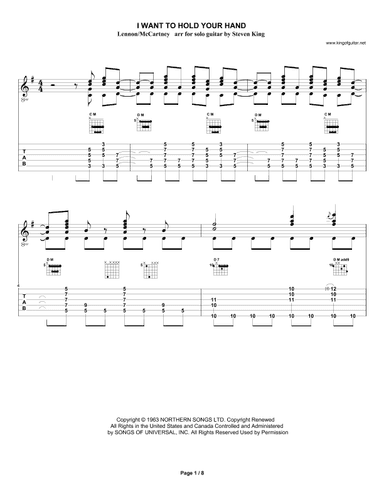 I Want To Hold Your Hand (arr. Steven King)
