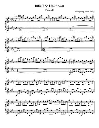 Into The Unknown (arr. Jhoony Piano)