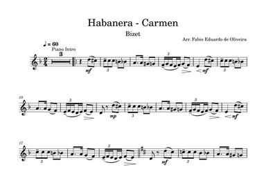 Habanera - Carmen (Bizet)  - Easy Arrangement (arr. Fabio Eduardo de Oliveira)