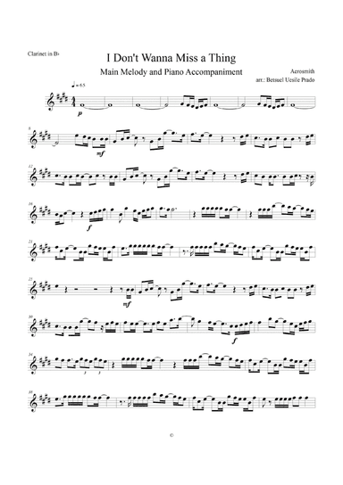 I Don't Want To Miss A Thing (arr. Betsuel Uesile Prado)