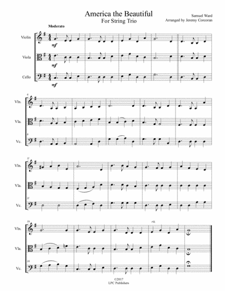 America the Beautiful for String Trio (arr. Jeremy Corcoran)