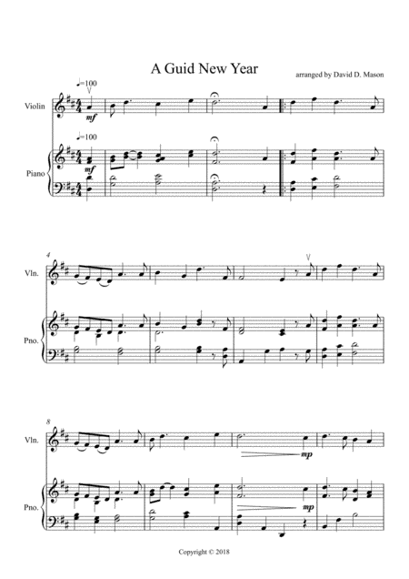 A Guid New Year (arr. David D. Mason)