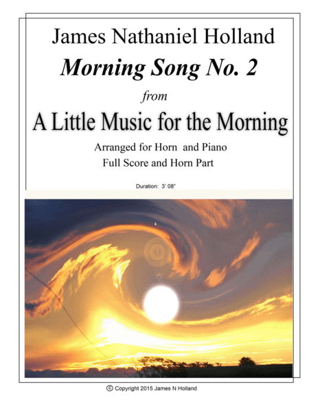 Morning Song No 2 from A Little Music for the Morning, Arranged for Horn and Piano