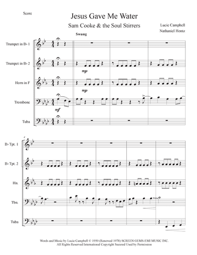 Jesus Gave Me Water (arr. Nathaniel Hontz)
