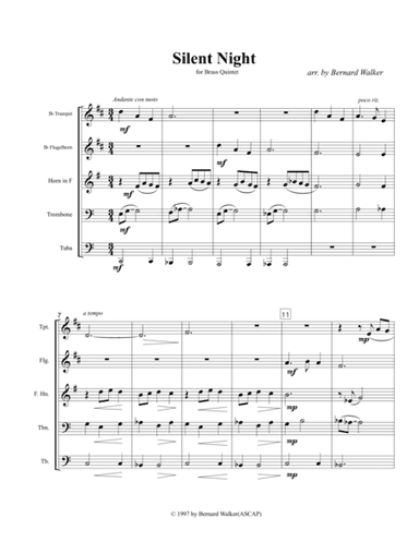 Silent Night (arr. Bernard Walker)