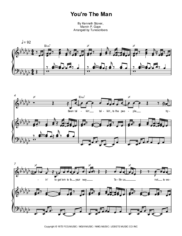 You're The Man (arr. Tunescribers)