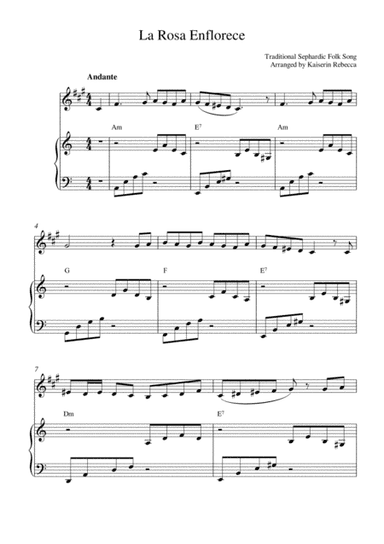 La Rosa Enflorece (arr. Kaiserin Rebecca)