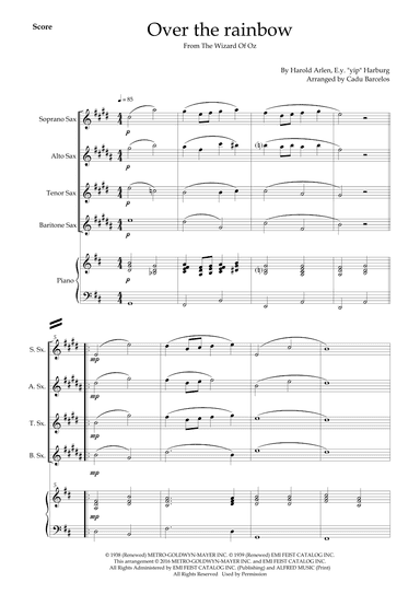 Over The Rainbow (arr. Cadu Barcelos)
