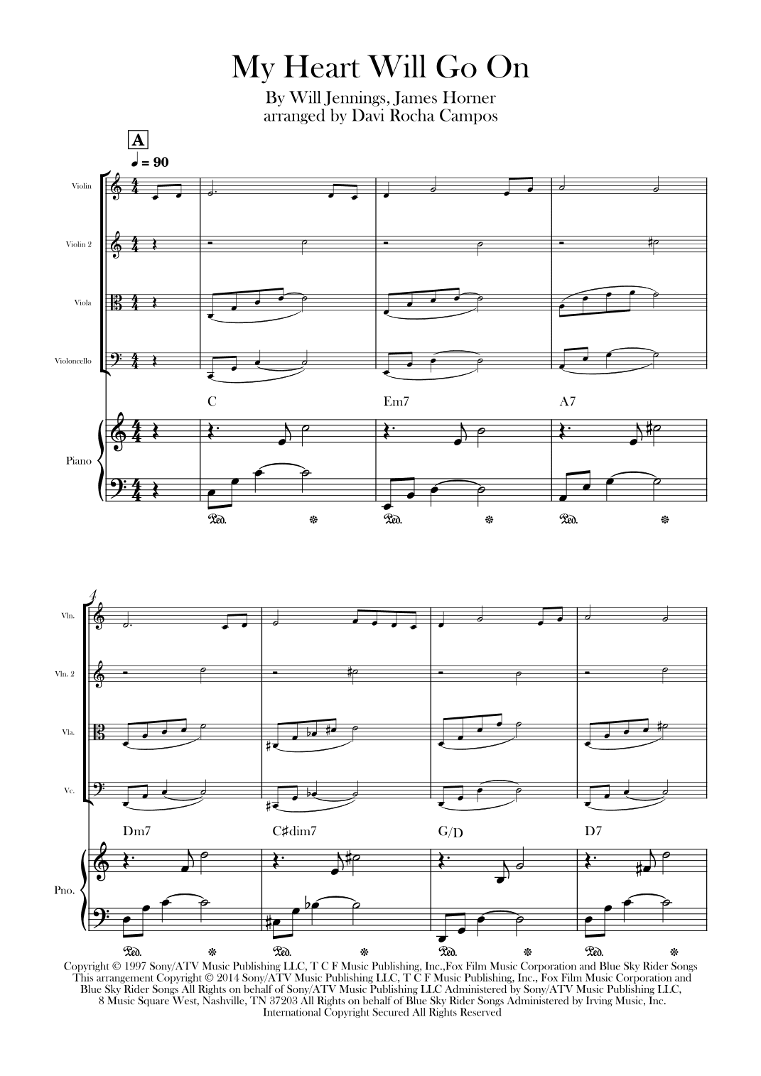 My Heart Will Go On (love Theme From 'titanic') (arr. Davi Rocha Campos)