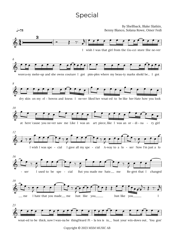Special (arr. Alex Nunes Rodrigues)