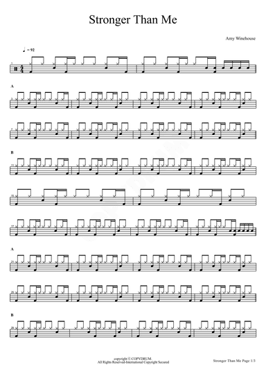 Stronger Than Me (arr. COPYDRUM)