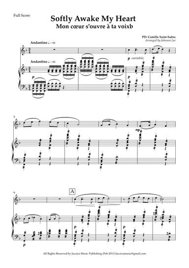 Softly Awakes My Heart (Mon cœur s'ouvre à ta voix) (arr. Johnson Lee)