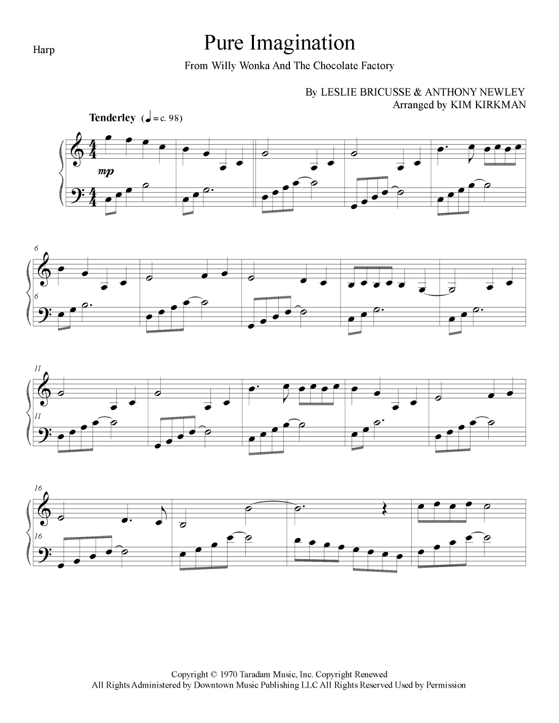 Pure Imagination (arr. Kim Kirkman)