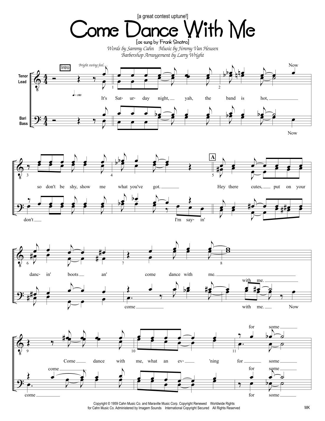 Come Dance With Me (arr. Larry Wright)