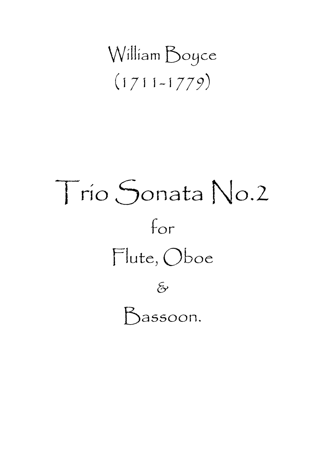 Trio Sonata No.2 (arr. Spencer Bundy)