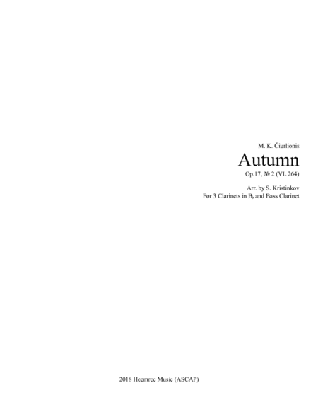 Autumn No. 2 (arr. Stefan Kristinkov)