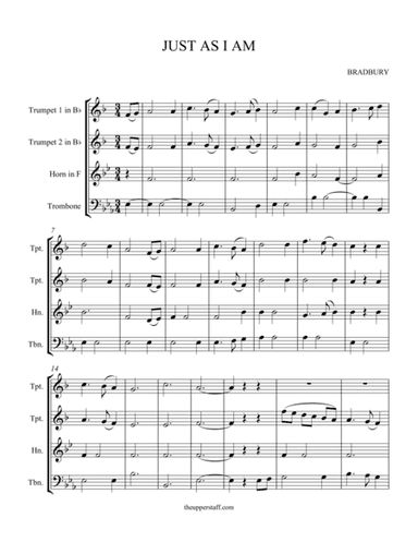 Just As I Am and Just a Closer Walk With Thee (arr. theupperstaff.com)