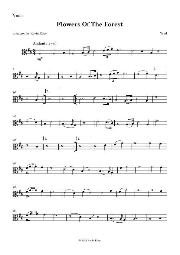 Flowers of the Forest (arr. Kevin Riley)