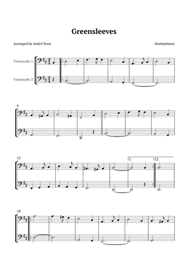 Greensleeves (arr. André Nusa)