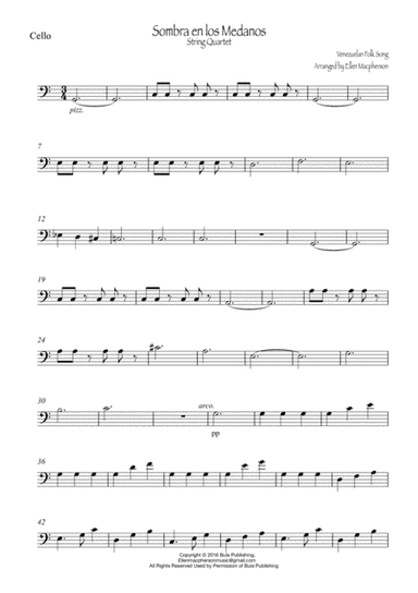 Sombra en los Medanos / Cello (arr. Ellen Macphersonn)