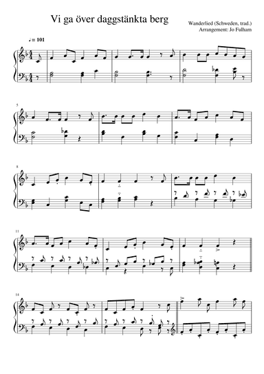 Vi ga över daggstänkta berg (arr. Jo Fulham)