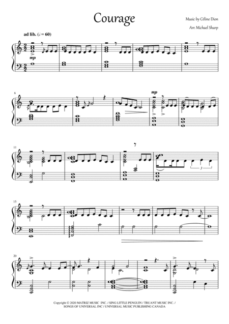 Courage (arr. Michael Sharp)