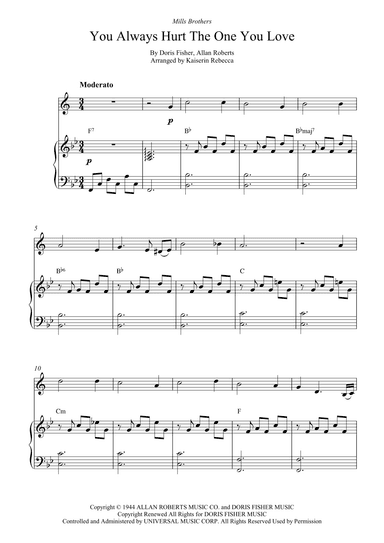 You Always Hurt The One You Love (arr. Kaiserin Rebecca)
